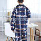 100% Polyester Warm Men Pajamas High Quality With Button thumbnail-2