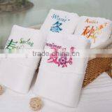 China 100% Cotton Dobby Border Five-Star White Hotel Hand Towel, Face Towel, Bath Towel