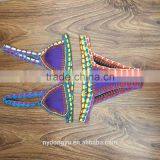 Lake Blue Multi Color Hand Woven Swimwear Bikini/hr Fancy Crotched r Bikini Swimwear/ Fancy Bikini Set Swimwear Beachwear thumbnail-5