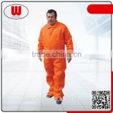 Cheap 100% Polyester PVC protective work uniform work mens orange coverall