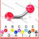 Fashion 2013 Eyebrow Ring Marble Ball Plastic Body Piercing Jewelry thumbnail-1