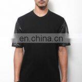 T-shirt With Leather Sleeves thumbnail-1