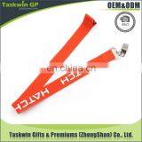 Custom Cheap Lanyards Red Polyster Lanyard With Metal Hook