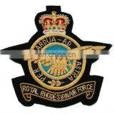 Royal Air Force Hand Made Gold Bullion Cap Badge, Crest, Patch | Cap Insignia | Air Force Cap Badge | thumbnail-1