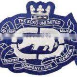 Bullion Wire Embroidered Blazer Badges Hand Embroidered Bullion Wire Club Blazer Badge