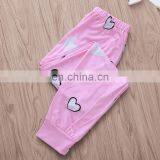 2019 Summer Easter Day Pink Girls Bunny Tops Tshirt & Love Heart pp Pants 2pc Set 4-8years thumbnail-6