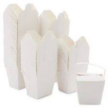 Mini Chinese Take Out Boxes White Paper Packaging Microwavable Storage Containers thumbnail-1