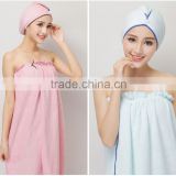 wholesale china factories support sample order colorful a set with shower cap microfiber beach towel / sexy bath towel beach set