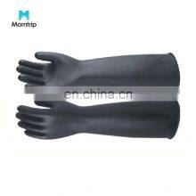 Industrial Use Chemical Resistant Non Allergic Non Slip Reinforced Natural Latex Reusable Rubber Gloves thumbnail-2