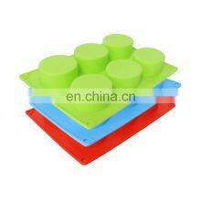 6 Cup Steamed Cake Mold Colorful DIY Dessert Western Baking Silicon Cake Mold Kitchen Baking Food Grade Silicone Cake Pan thumbnail-1