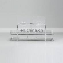 ODM Diamond Series Bathroom Iron Rack Wall Mounted Stickers Wire Basket Shower Caddy Bathroom Shelf thumbnail-3