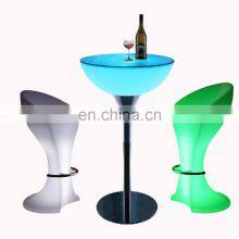 Outdoor Round Party Cocktail Night Club Furniture Led Bar Tables Led Light up Tables Entertainment Furniture Led Bar Table