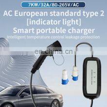 Hot Sale Product AC European Standard Type 2 32A 7KW Portable EV Charger Car Charger Charging Gun(Indicator Light Type) thumbnail-2