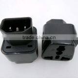 CE ROHS Approved Free Sample IEC 320 C14 to Universal Female Power Adapter AC Power Plug Connector