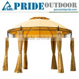 Double Top Round Outdoor Luxury And Beauty Steel Round Metal Canopy Gazebo