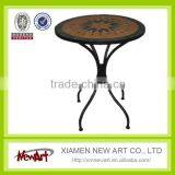 Metal Mosaic Garden Outdoor Furniture Patio Furniture Set 1 Pcs Table +2 Pcs Chairs thumbnail-5