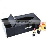 Gift Black Tissue Holder Signature Makeup Organizer Acrylic Box NEW Quality Choice
