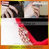 Latest Designs Women's Wave Finger Rings for Girls 18K Rose Gold Plated Stainless Steel Jewellery/Jewelry thumbnail-1