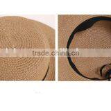 QXSH0009 With Rope Decoration Summer Straw Hat New Beach Fedora Wide Brim thumbnail-5
