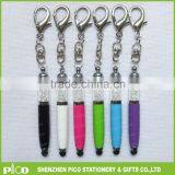 Mini Metal Diamond Crystal Stylus Pen With Key Chain for Gift