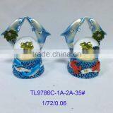 Polyresin Dolphin Snow Globe Item thumbnail-1
