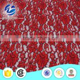 Wholesale Nylon Cotton Eco-Friendly Black Red Jacquard French net cord lace fabric for dress