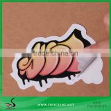 Sinicline Cheap price self adhesive glossy chrome PET logo label, waterproof chrome vinyl adhesive sticker/label
