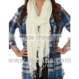 Soft and Silky Water Pashmina Shawl (Off White) thumbnail-1