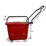 rolling plastic shopping basket