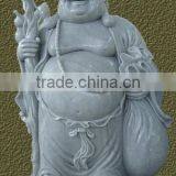 Laughing Buddha Statue White Marble Stone Hand Sculpture Carved For Temple No 28