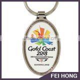 Customized Logo Colorful Gold Coast Printing Keychain With 6 Plating Colors