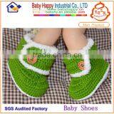 Green Color Optional Hand Crochet Baby Booties for Baby thumbnail-1