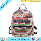 2016 New Design Fashion School Bag Canvas Stylish College Backpack thumbnail-5