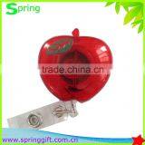 New Custom Shape Pull Reel Badge Holder With Apple Shape