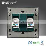2015 China Hot Sale Wholesaler Wallpad Luxury Wall Light Switch Panel Telephone Double TEL Socket thumbnail-4