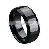 Black Color Ceramic Fashion Rings Jewelry Couple Lover Rings Custom Design for Men's Women's Rings Jewellery Manufacturer thumbnail-1