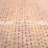 RTHKG-8 Paisley Printed Cotton Fabric Vintage Bedspread Wholesaler Traditional Handmade Stitching Gudri Throw Kantha Jaipur thumbnail-5