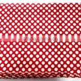 RTHCF-23 White On Red Polka Dots Leaf 100% Export Quality Fabric Wooden Block Printed Cotton Traditional Manufacturer Suppliers
