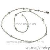 Wholesale Silver Tone Fashion Ball Womens Chain Stainless Steel