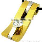 High End Clear CZ 316l Stainless Steel Gold Filled Jewelry Wholesale