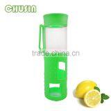 Borosilicate Glass Drink Bottle With Kinds of Design Silicone Sleeve thumbnail-1