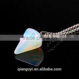 2016 Wholesale Quartz Stone Pendants Natural Crystal Point Pendant Lapis Lazuli Crystal Prism Conical Jewelry Necklace thumbnail-5