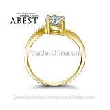 Lady Solitaire Round Cut SONA Diamond Bridal Engagement Wedding Ring 1 CT Forever Classic Lab Diamond 10K Yellow Gold Ring thumbnail-2