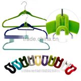 10Pcs Clothes Cloth Hanger Flocking Easy Hook Closet Organizer Home Creative Mini 2016 Hot Sale