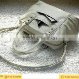 Women Leather Decorate Women Leather Tote Bag Oversize Purse Tote Weekender Bag thumbnail-1