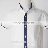 Elegant appearance short sleeve cotton school uniform sample