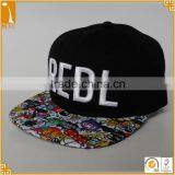 Custom 6 Panel Printed Bill 3D Embroidered Snapback Baseball Caps thumbnail-1