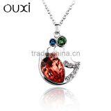 OUXI 2015 Lovely Chicken Crystal Necklace Wholesale 10955 thumbnail-1