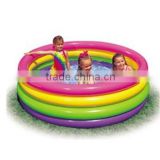 6p pvc inflatable baby round rainbow swimming bath pool
