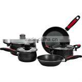 Healthy Ceramic Coated Silica Gel Handle Carbon Steel Cookware Sets thumbnail-1